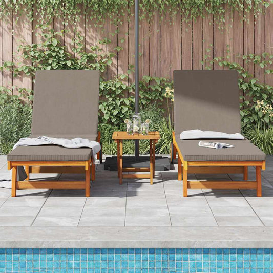 Solstol 2-person 3 pcs Brun Solid akasietre vidaXL