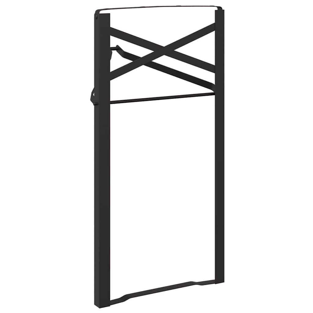 Øl bordbein 2 pcs Svart 39 x 3 x 75 cm Pulverlakkert stål vidaXL