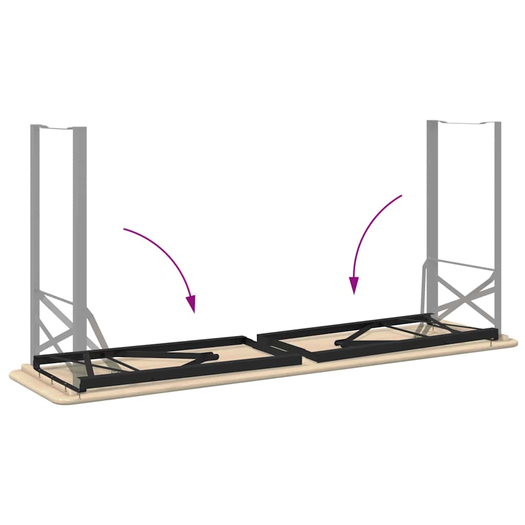 Øl bordbein 2 pcs Svart 39 x 3 x 75 cm Pulverlakkert stål vidaXL