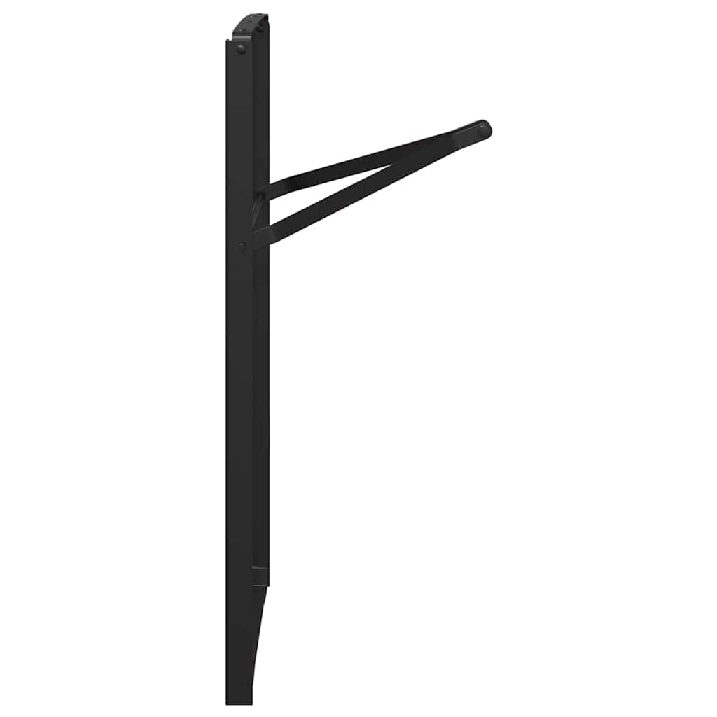 Øl bordbein 2 pcs Svart 39 x 3 x 75 cm Pulverlakkert stål vidaXL