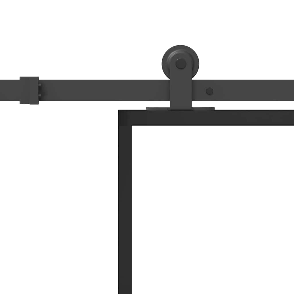 Skyvedør med monteringssett 102x205 cm ESG glass og aluminium vidaXL