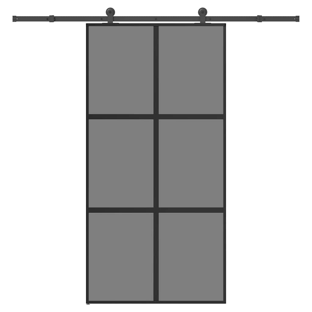 Skyvedør med monteringssett 102,5x205 cm herdet glass&aluminium vidaXL