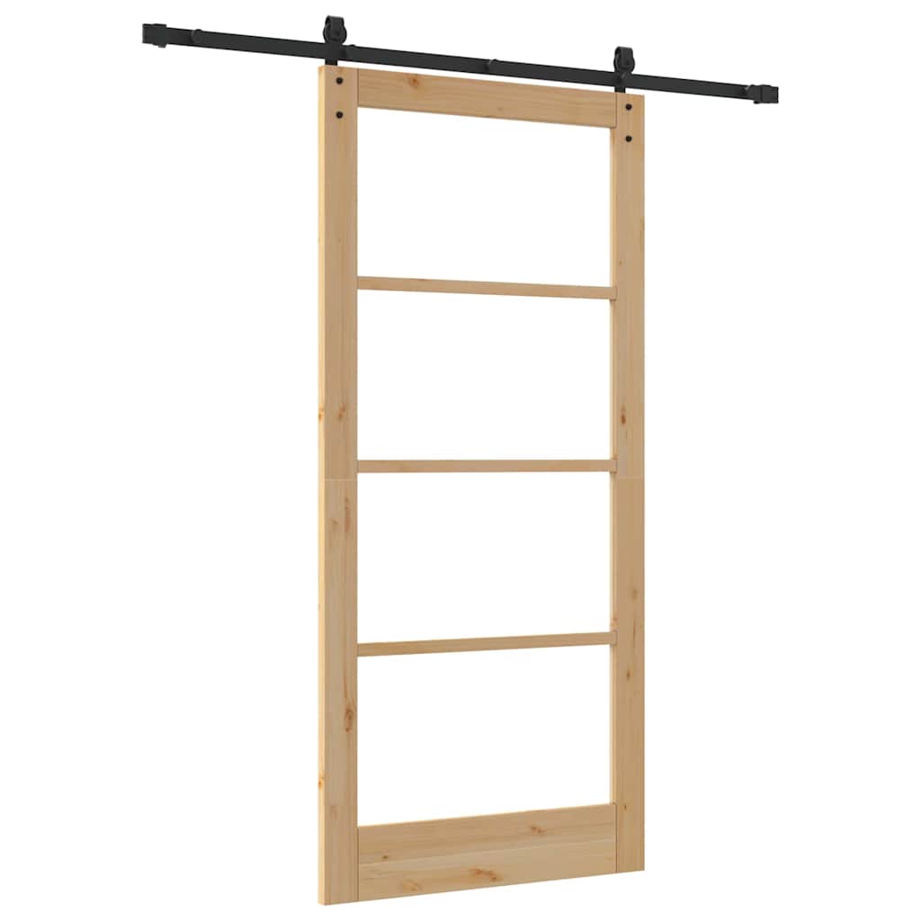 Skyvedør ORKDAL Naturlig og svart 93 x 202 cm