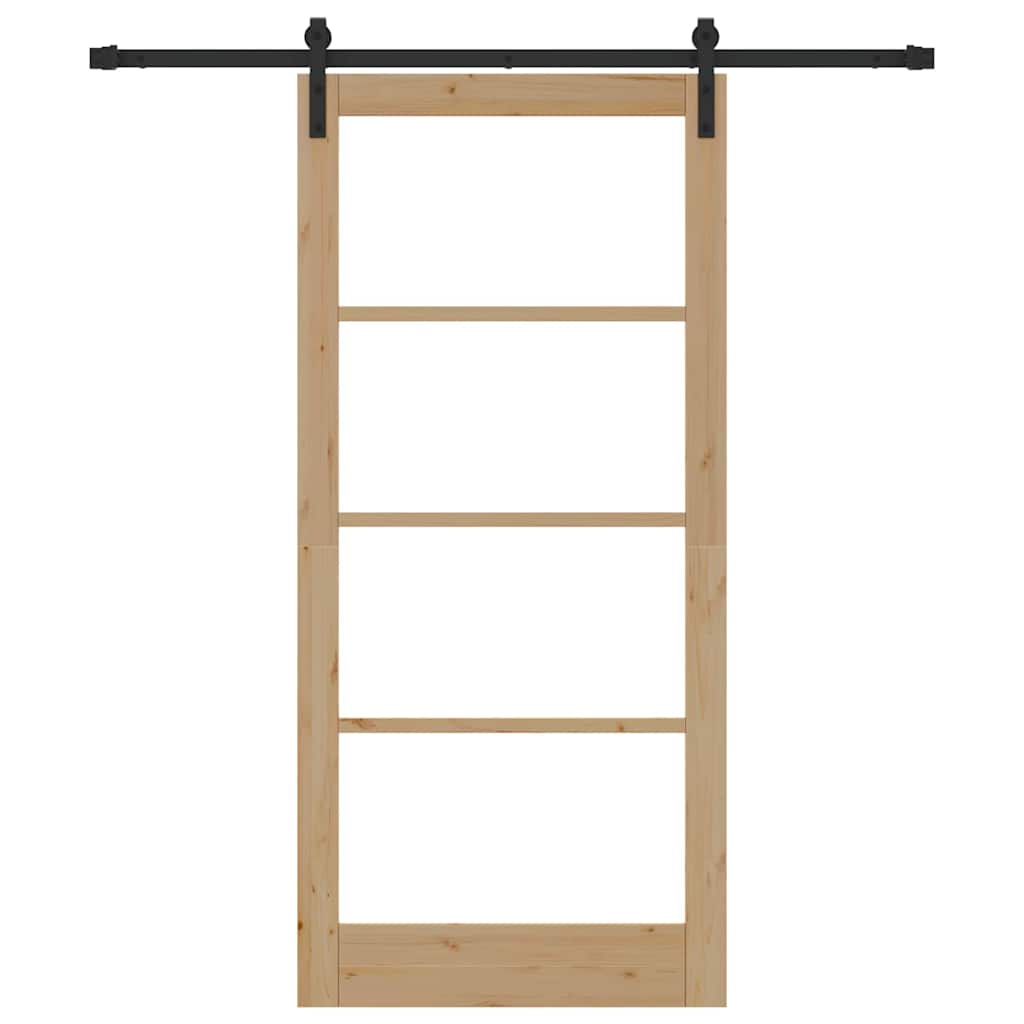 Skyvedør ORKDAL Naturlig og svart 93 x 202 cm