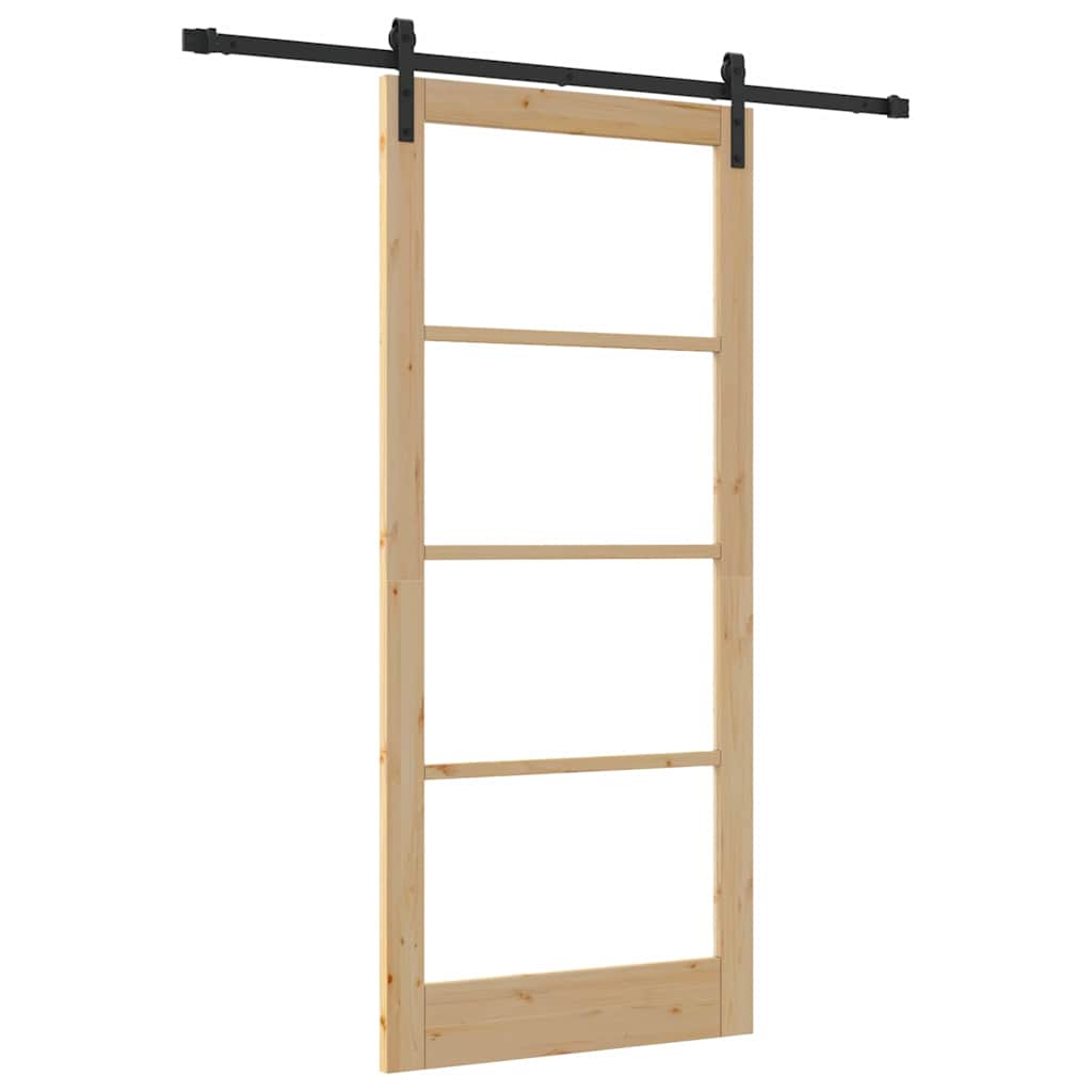 Skyvedør ORKDAL Naturlig og svart 93 x 211 cm