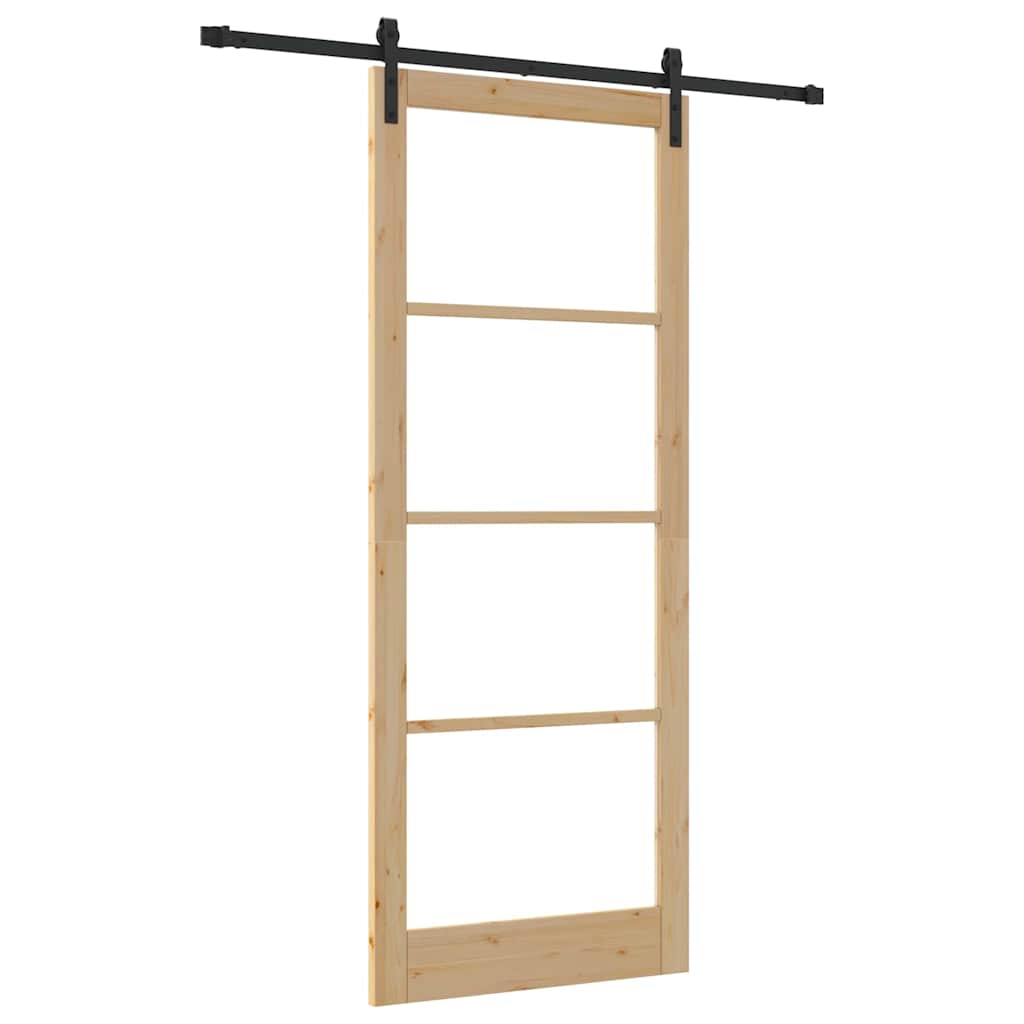 Skyvedør ORKDAL Naturlig og svart 93 x 232 cm