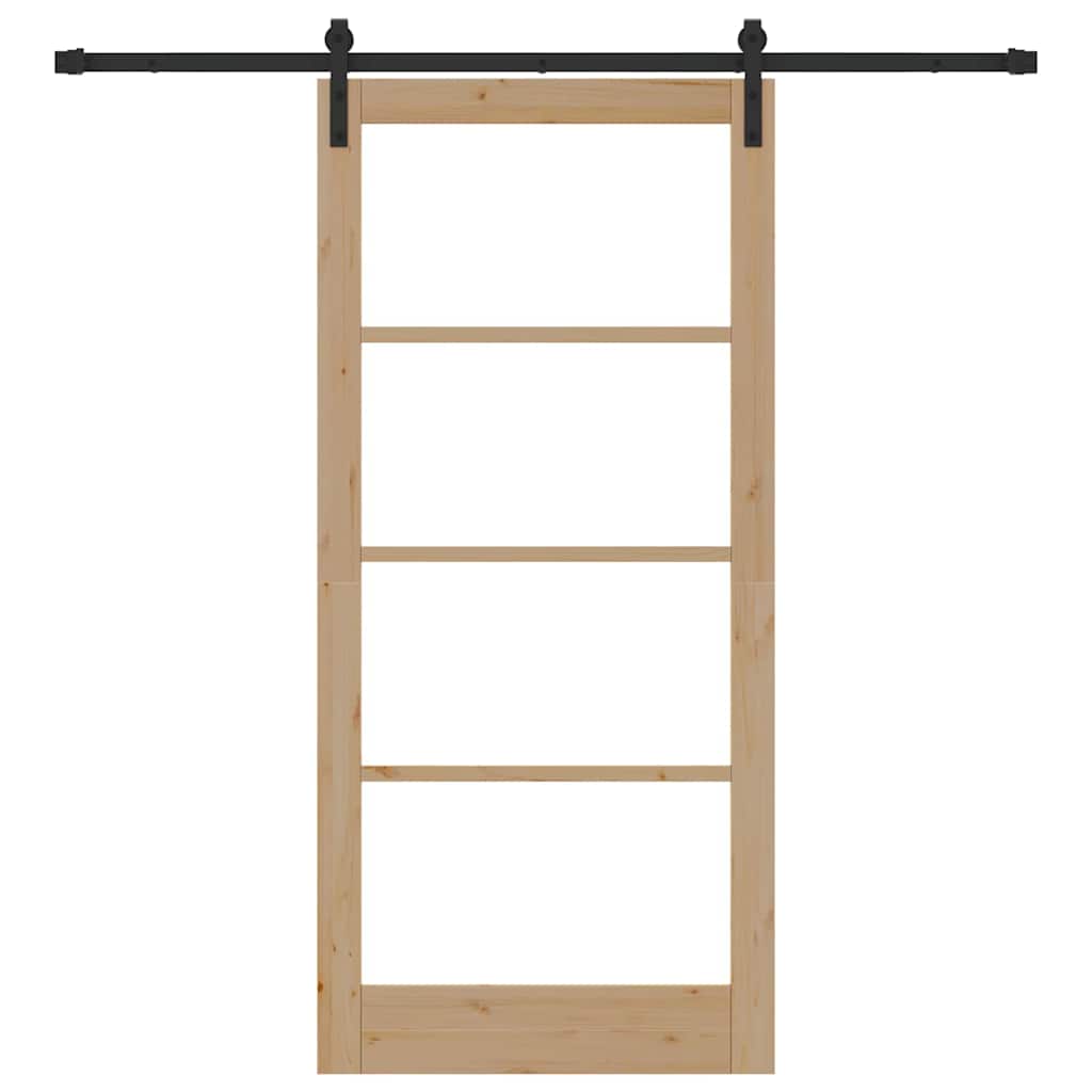 Skyvedør ORKDAL Naturlig og svart 93 x 202 cm