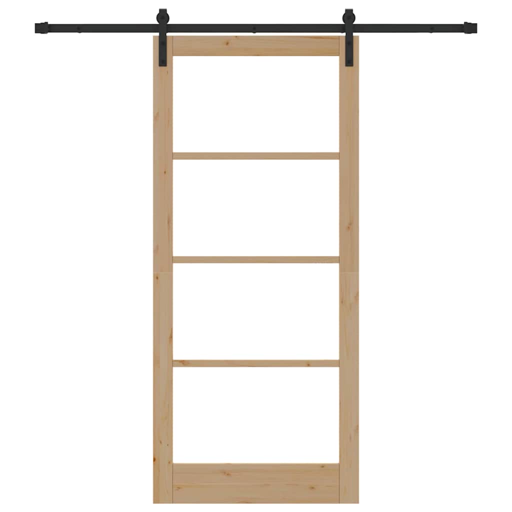 Skyvedør ORKDAL Naturlig og svart 93 x 211 cm