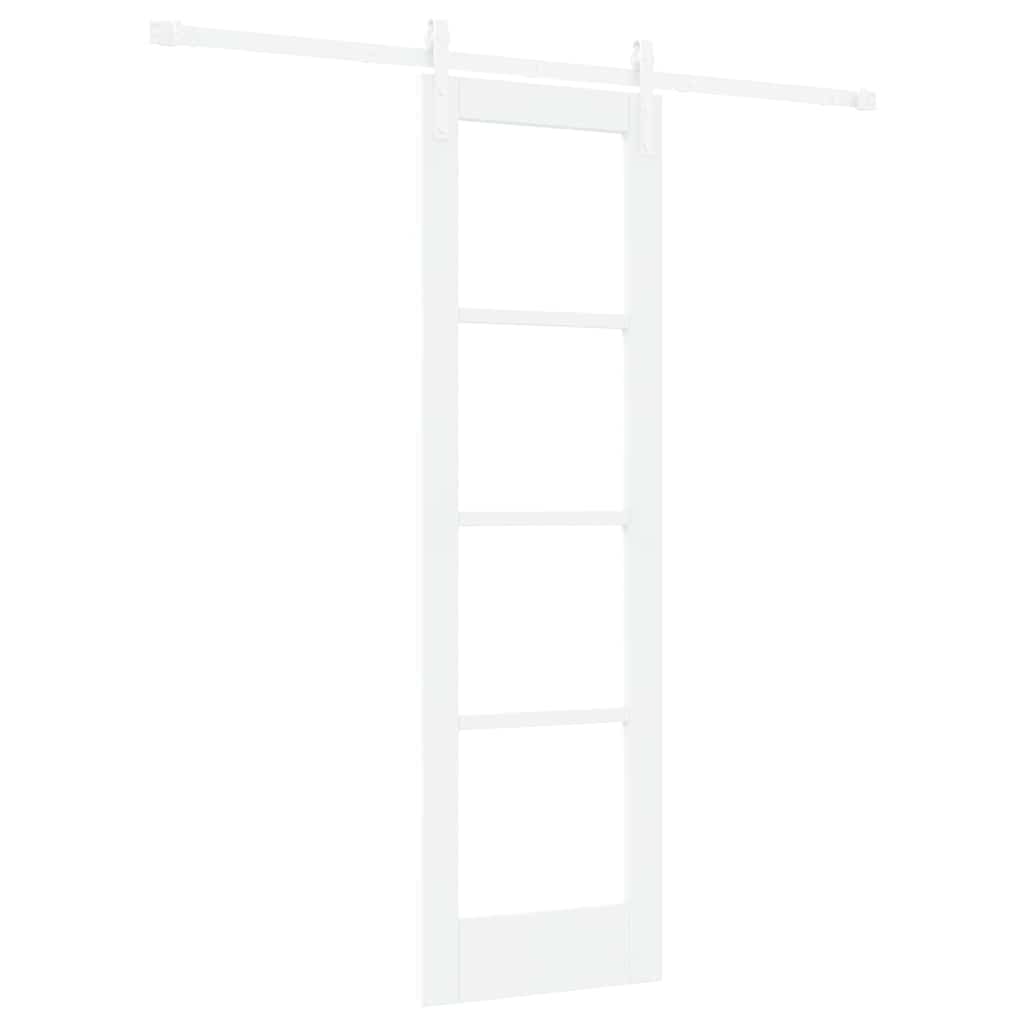 Skyvedør ORKDAL Hvit 61 x 198,5 cm Massivt furutre og glass