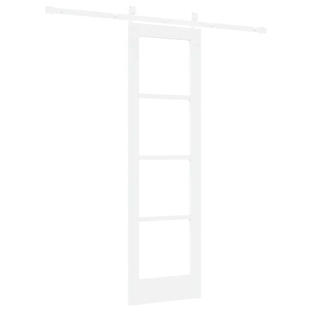 Skyvedør ORKDAL Hvit 61 x 198,5 cm Massivt furutre og glass
