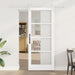 Skyvedør ORKDAL Hvit 83 x 202 cm Massivt furutre og glass