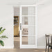 Skyvedør ORKDAL Hvit 83 x 211 cm Massivt furutre og glass