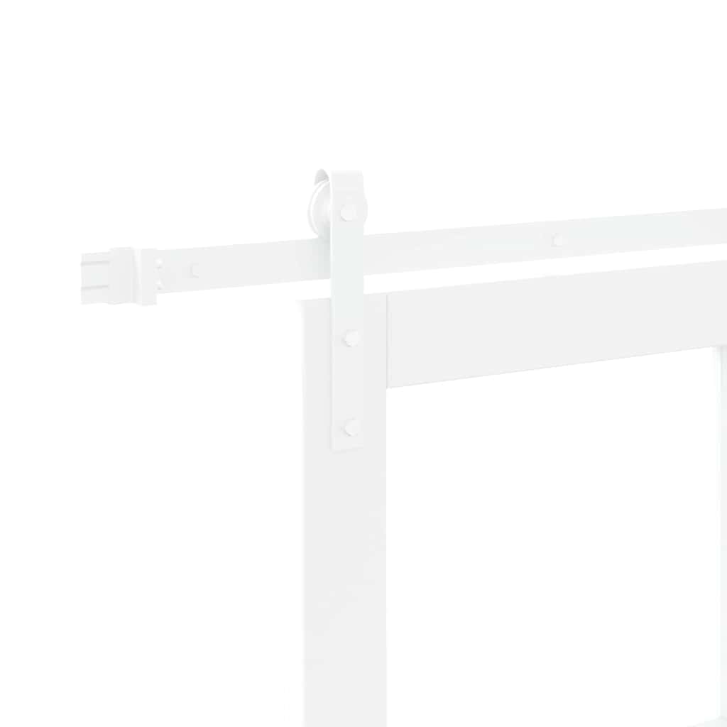 Skyvedør ORKDAL Hvit 93 x 202 cm Massivt furutre og glass
