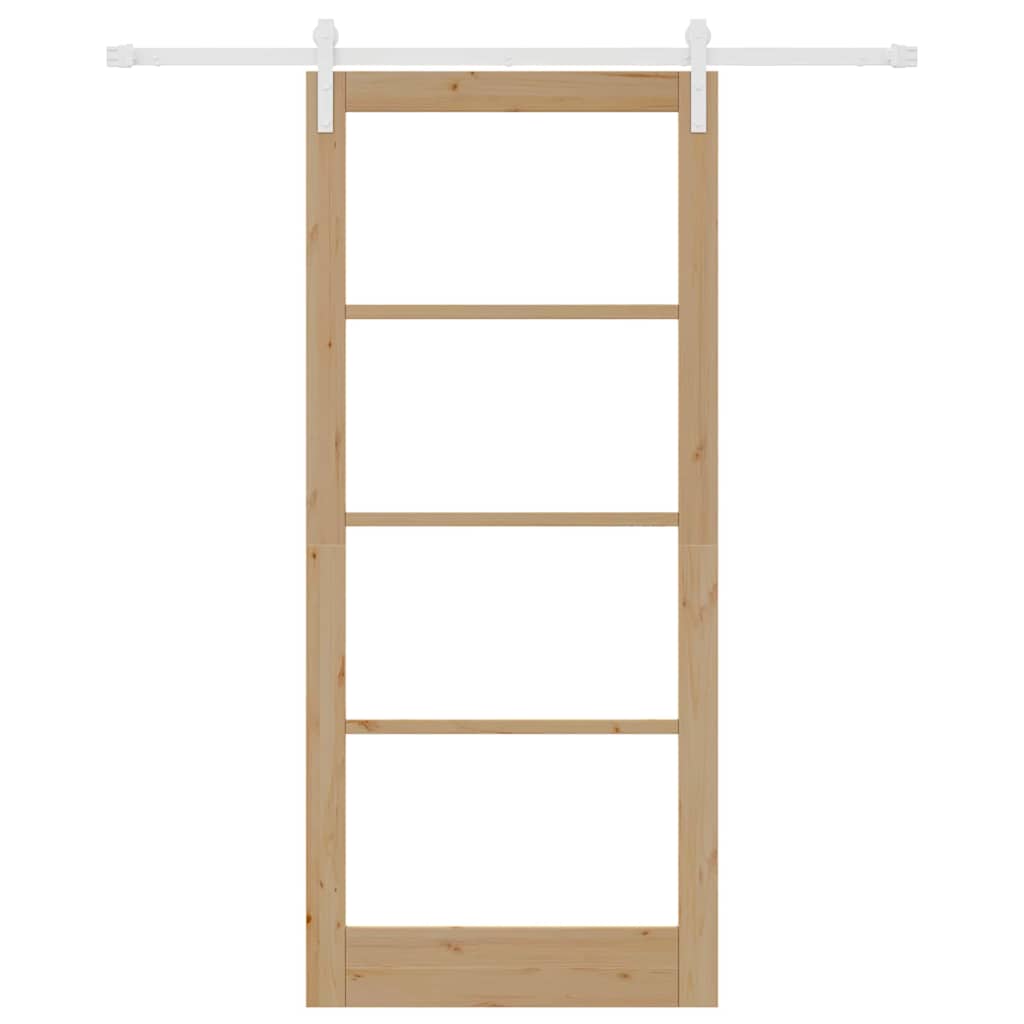 Skyvedør ORKDAL Naturlig 93 x 211 cm Massivt furutre og glass