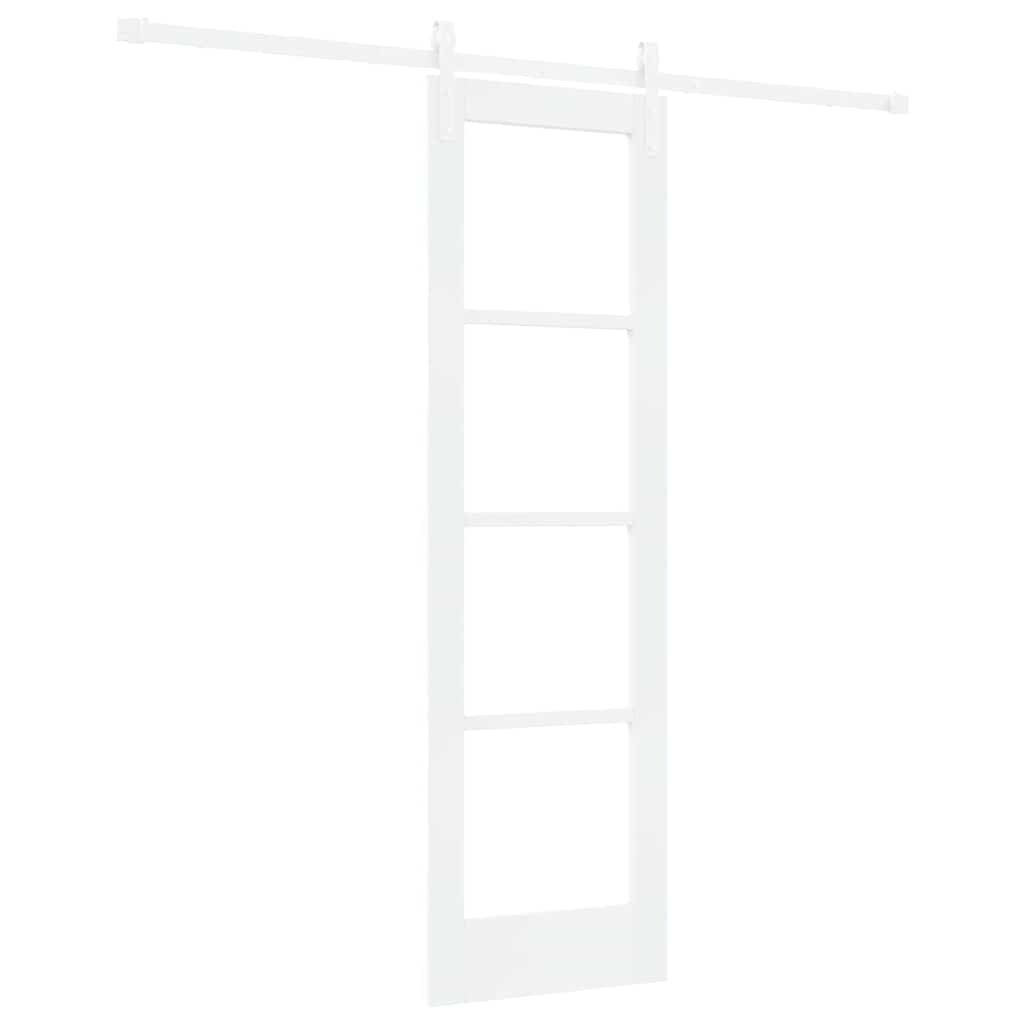 Skyvedør ORKDAL Hvit 61 x 198,5 cm Massivt furutre og glass