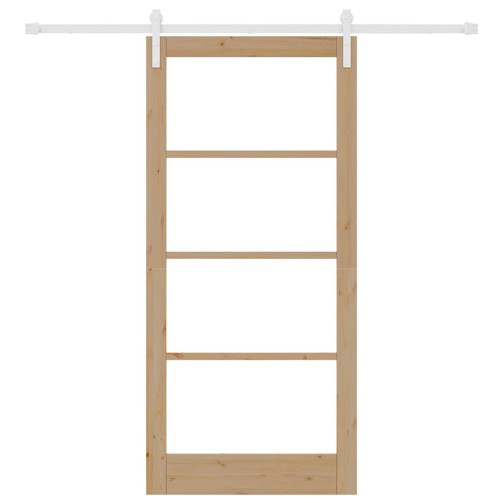 Skyvedør ORKDAL Naturlig 93 x 202 cm Massivt furutre og glass