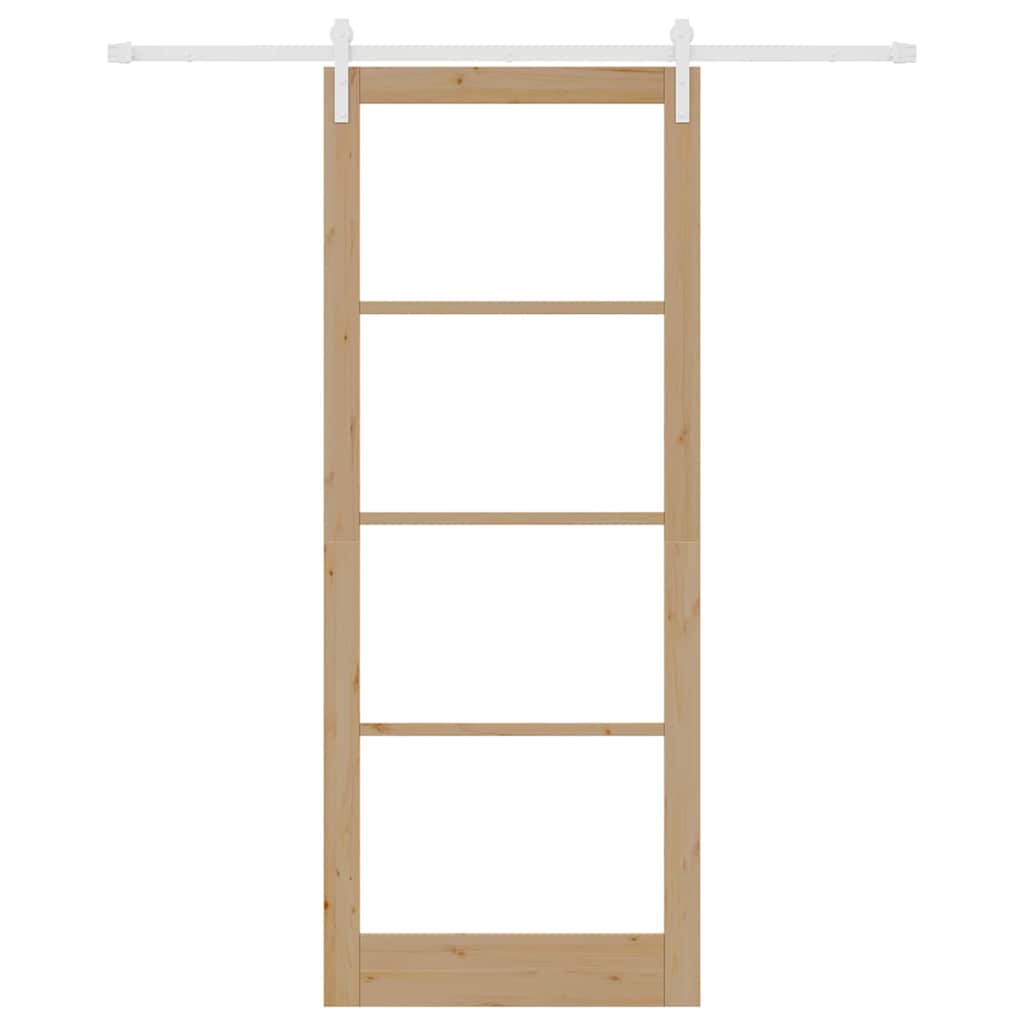 Skyvedør ORKDAL Naturlig 93 x 232 cm Massivt furutre og glass