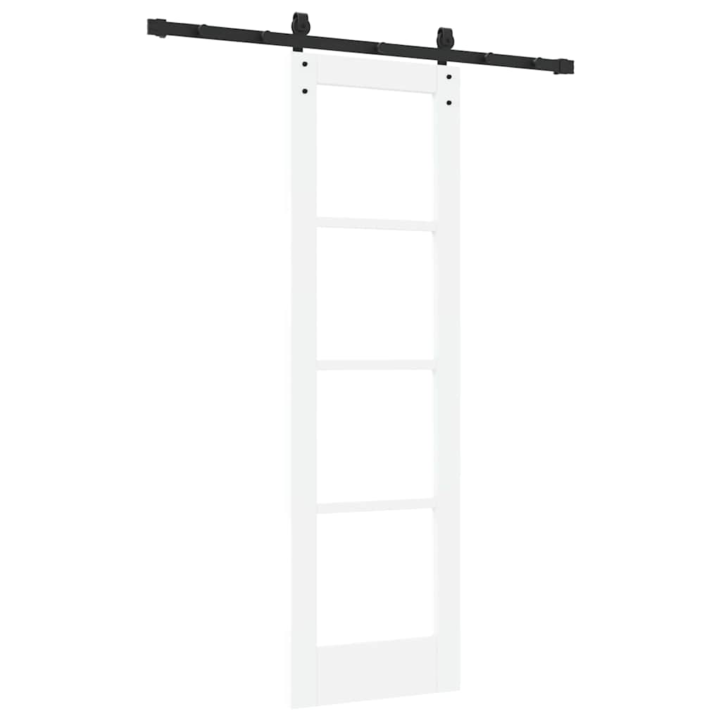 Skyvedør ORKDAL Hvit 61 x 198,5 cm Massivt furutre og glass