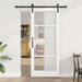 Skyvedør ORKDAL Hvit 83 x 202 cm Massivt furutre og glass