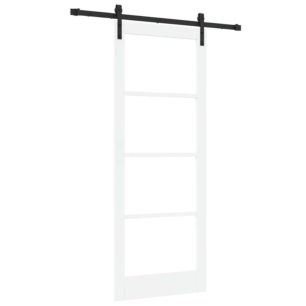 Skyvedør ORKDAL Hvit 83 x 211 cm Massivt furutre og glass