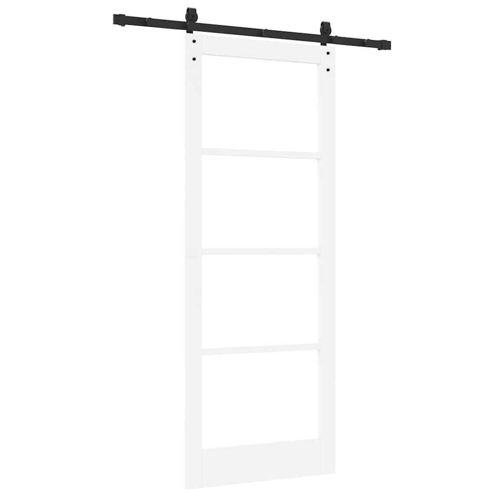 Skyvedør ORKDAL Hvit 83 x 211 cm Massivt furutre og glass