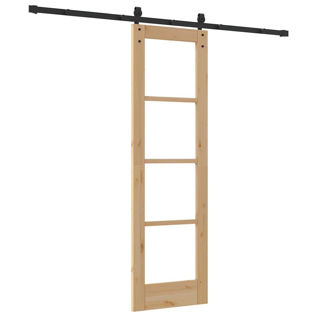 Skyvedør ORKDAL Naturlig 61 x 198,5 cm Massivt furutre og glass
