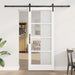 Skyvedør ORKDAL Hvit 83 x 202 cm Massivt furutre og glass