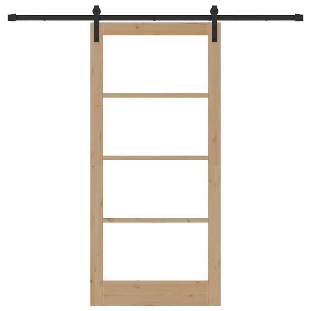 Skyvedør ORKDAL Naturlig 93 x 202 cm Massivt furutre og glass