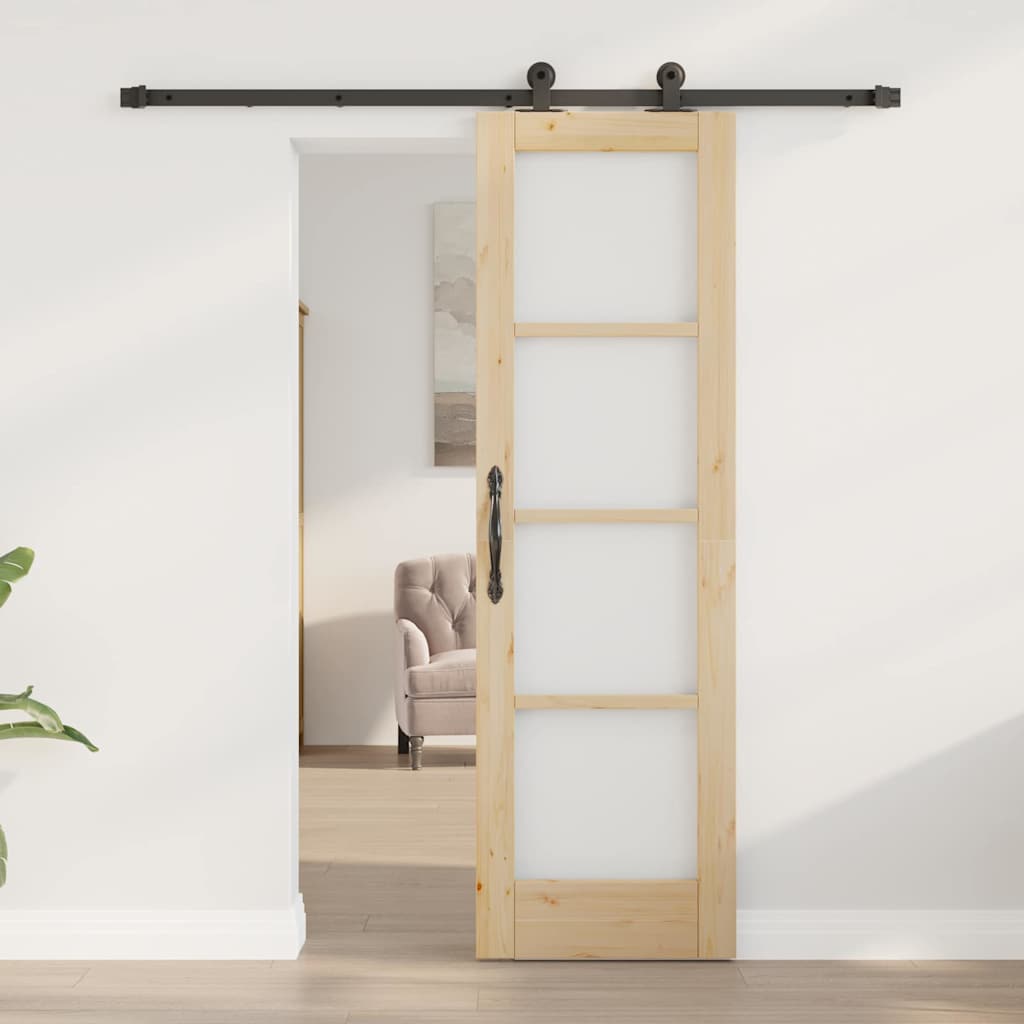 Skyvedør ORKDAL Naturlig og svart 61 x 198,5 cm