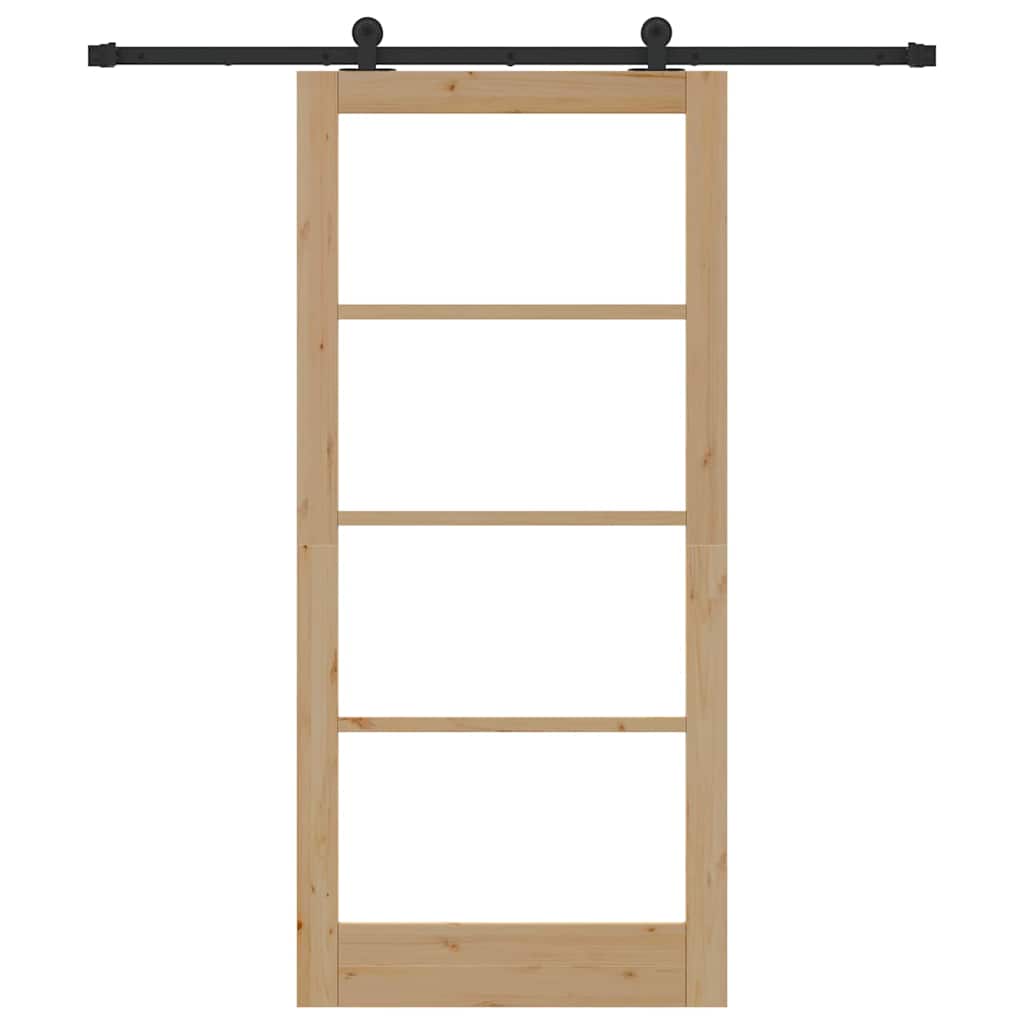 Skyvedør ORKDAL Naturlig og svart 93 x 202 cm