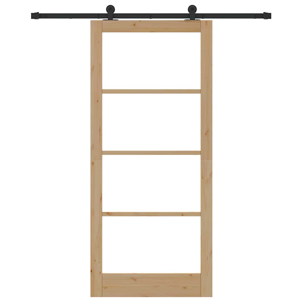 Skyvedør ORKDAL Naturlig og svart 93 x 211 cm