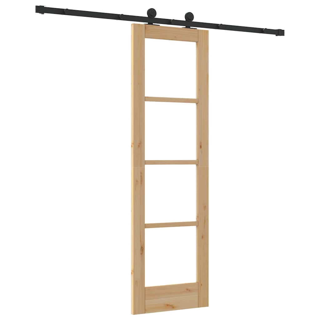 Skyvedør ORKDAL Naturlig og svart 61 x 198,5 cm