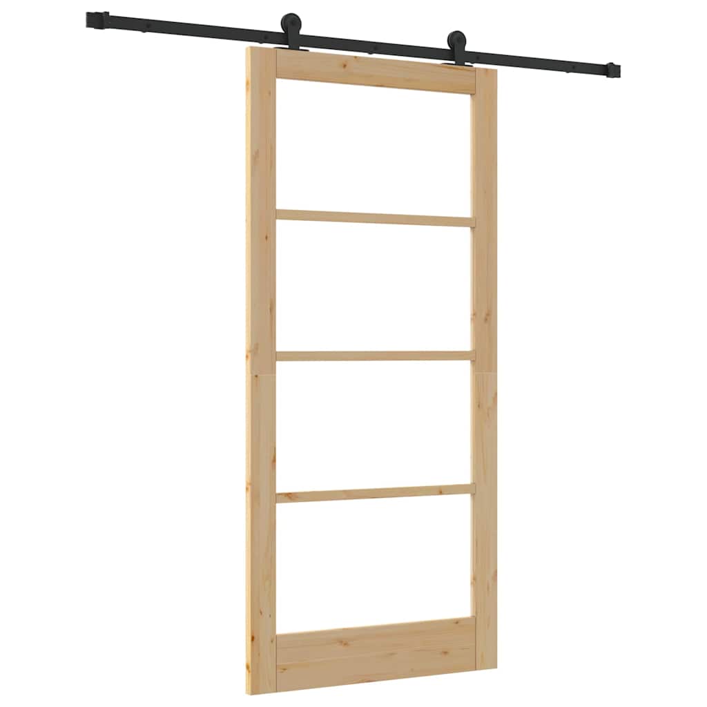 Skyvedør ORKDAL Naturlig og svart 93 x 202 cm