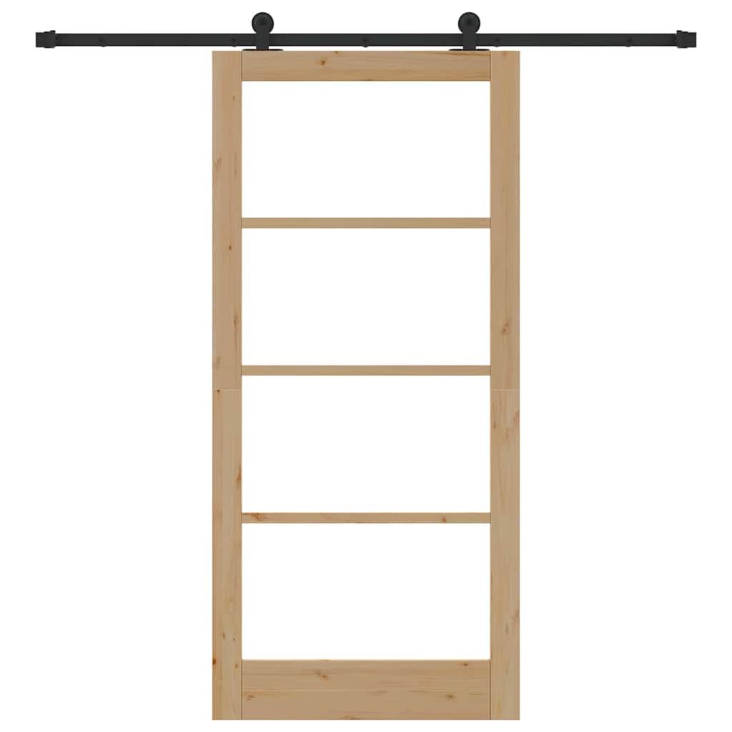 Skyvedør ORKDAL Naturlig og svart 93 x 202 cm