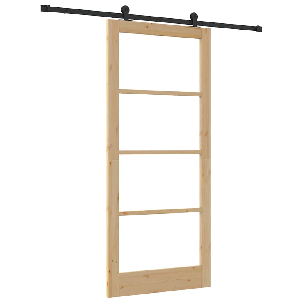 Skyvedør ORKDAL Naturlig og svart 93 x 211 cm