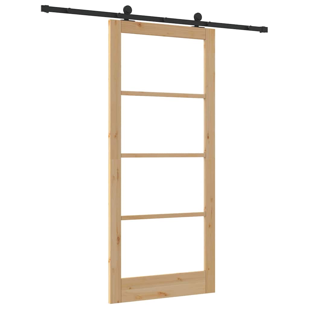 Skyvedør ORKDAL Naturlig og svart 93 x 211 cm