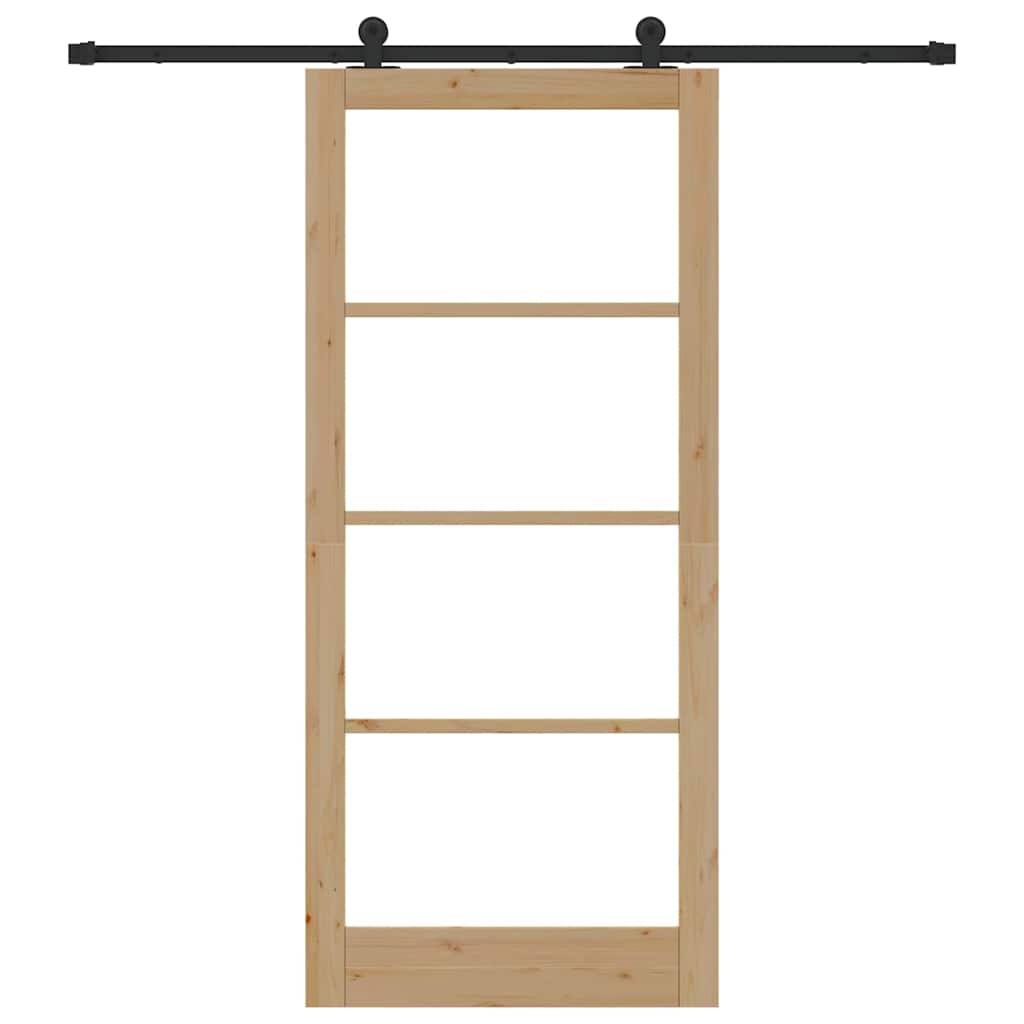 Skyvedør ORKDAL Naturlig og svart 93 x 211 cm