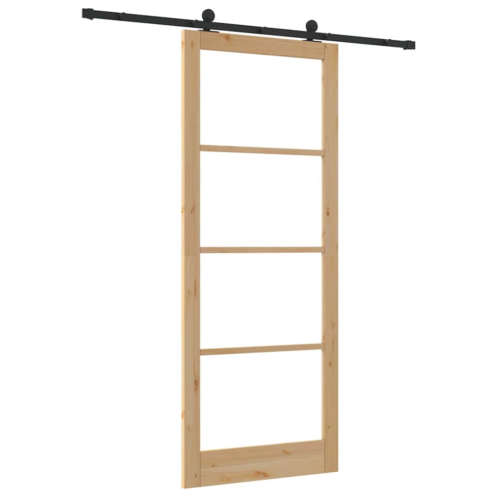 Skyvedør ORKDAL Naturlig og svart 93 x 232 cm