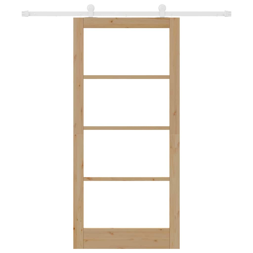 Skyvedør ORKDAL Naturlig 93 x 202 cm Massivt furutre og glass