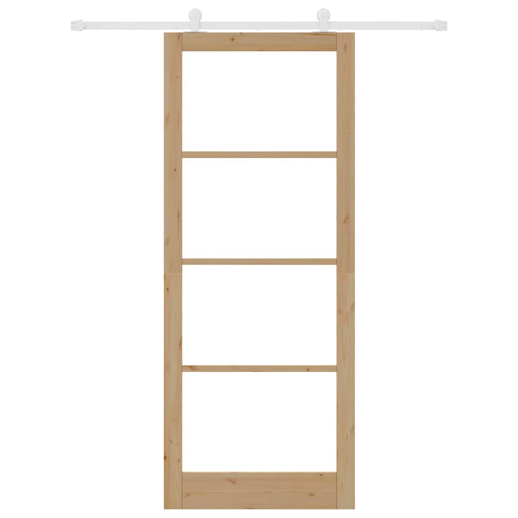 Skyvedør ORKDAL Naturlig 93 x 232 cm Massivt furutre og glass