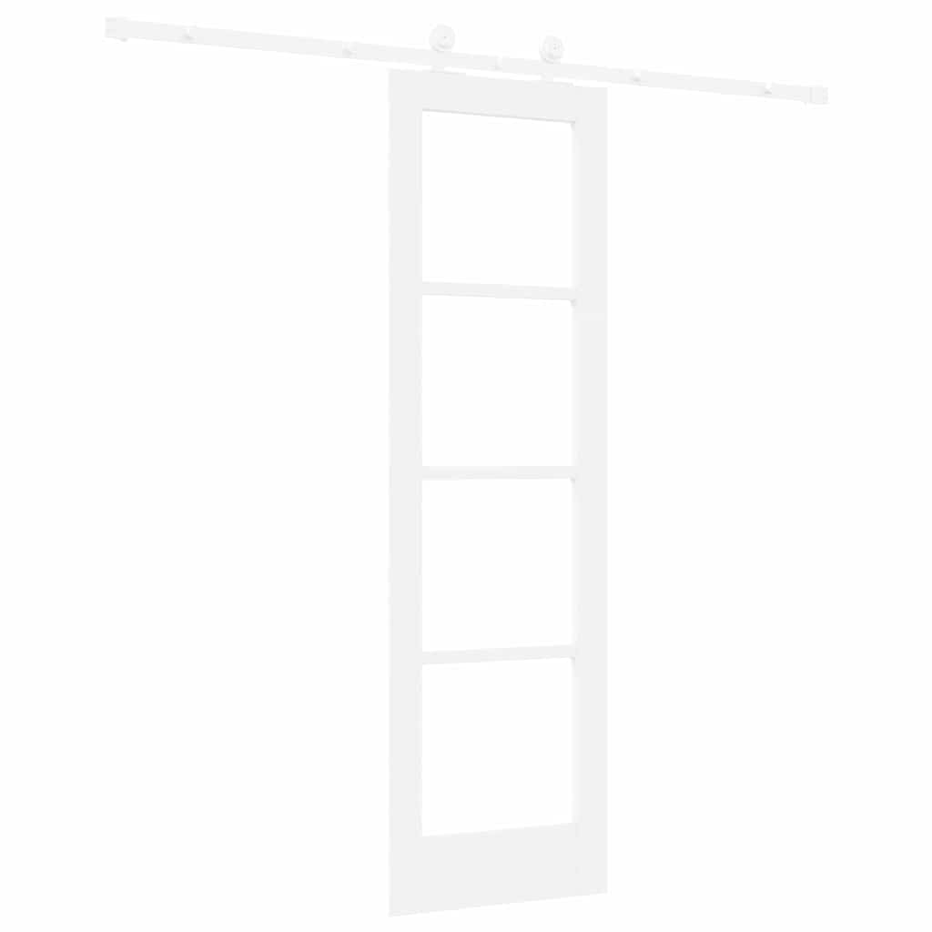 Skyvedør ORKDAL Hvit 61 x 198,5 cm Massivt furutre og glass