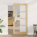 Skyvedør ORKDAL Naturlig 93 x 202 cm Massivt furutre og glass