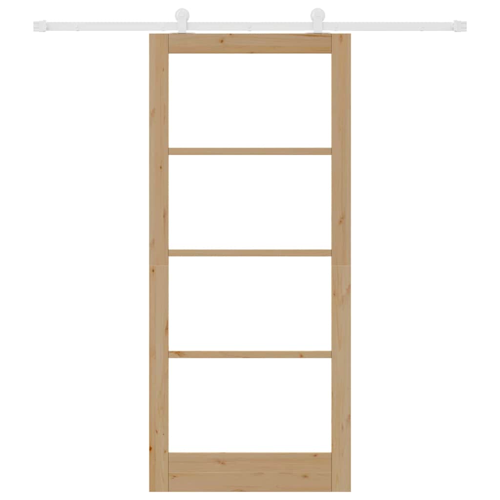Skyvedør ORKDAL Naturlig 93 x 211 cm Massivt furutre og glass