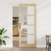 Skyvedør ORKDAL Naturlig 93 x 232 cm Massivt furutre og glass