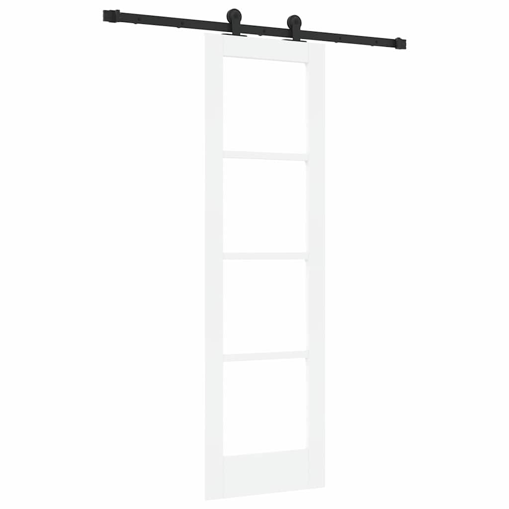 Skyvedør ORKDAL Hvit 61 x 198,5 cm Massivt furutre og glass