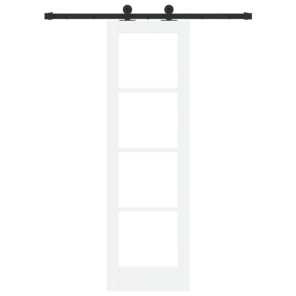 Skyvedør ORKDAL Hvit 61 x 198,5 cm Massivt furutre og glass