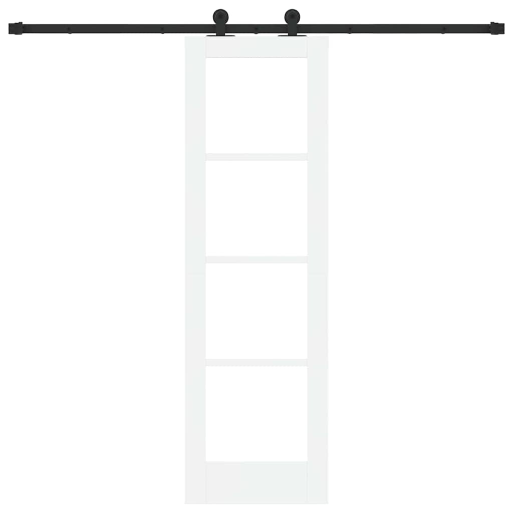 Skyvedør ORKDAL Hvit 61 x 198,5 cm Massivt furutre og glass