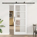 Skyvedør ORKDAL Hvit 83 x 202 cm Massivt furutre og glass
