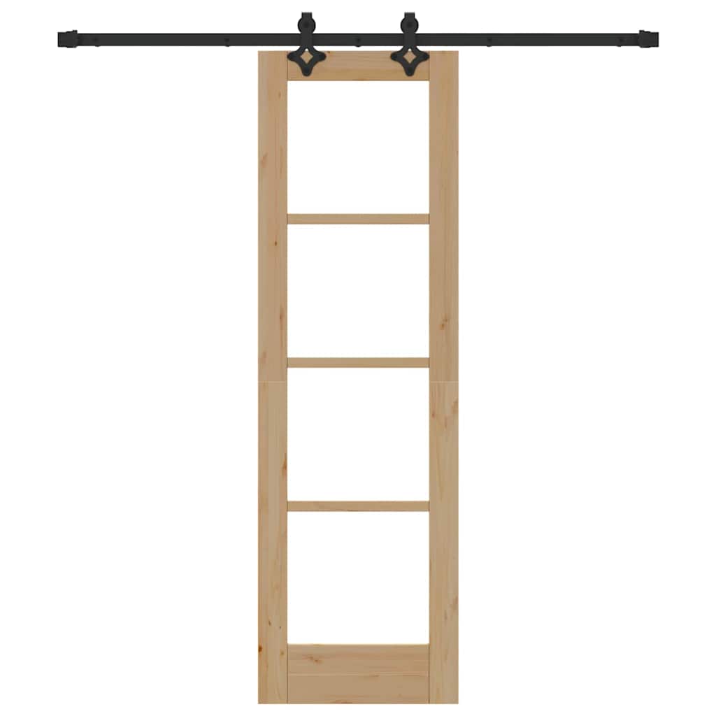 Skyvedør ORKDAL Naturlig og svart 61 x 198,5 cm