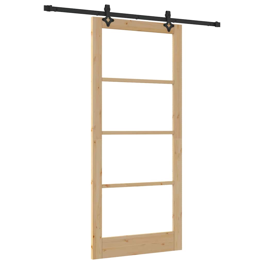 Skyvedør ORKDAL Naturlig og svart 93 x 211 cm